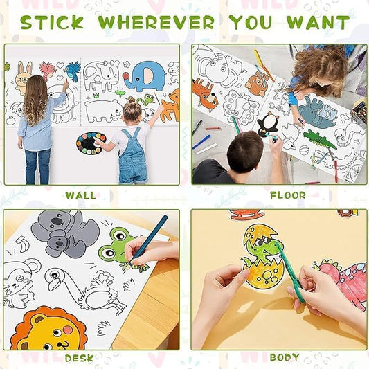 Drawing Paper Roll for Kids 30 X 300 Cm Large Coloring Poster for Toddler Children's