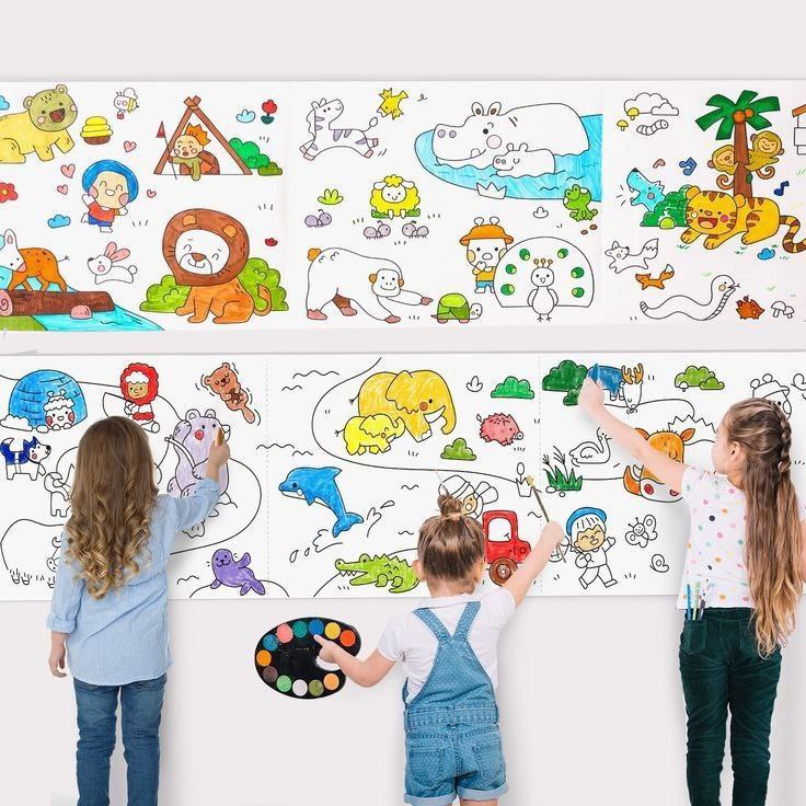 Drawing Paper Roll for Kids 30 X 300 Cm Large Coloring Poster for Toddler Children's
