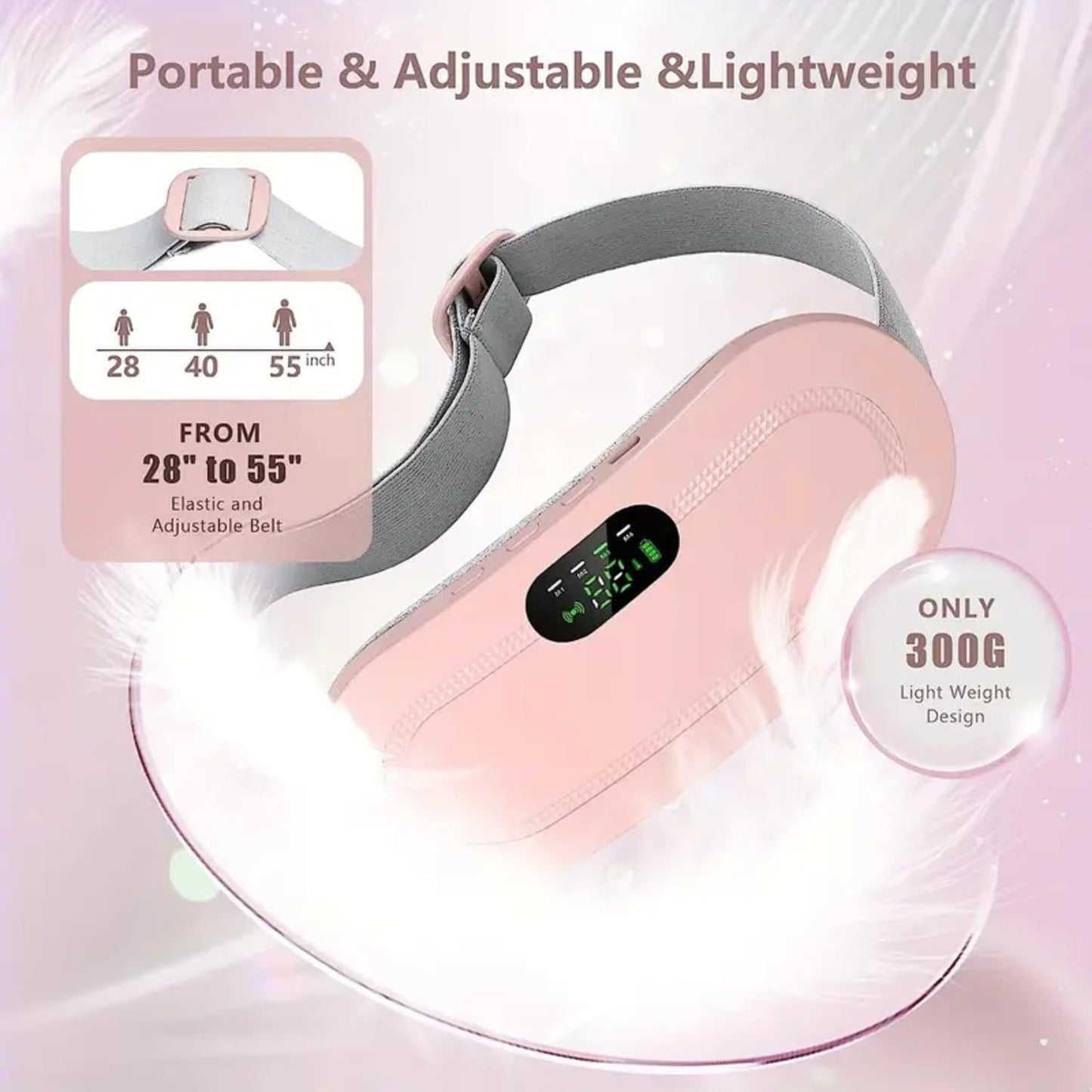 Portable Cordless Menstrual Cramp Relief Massager With 3 Heat Modes By The Home Life