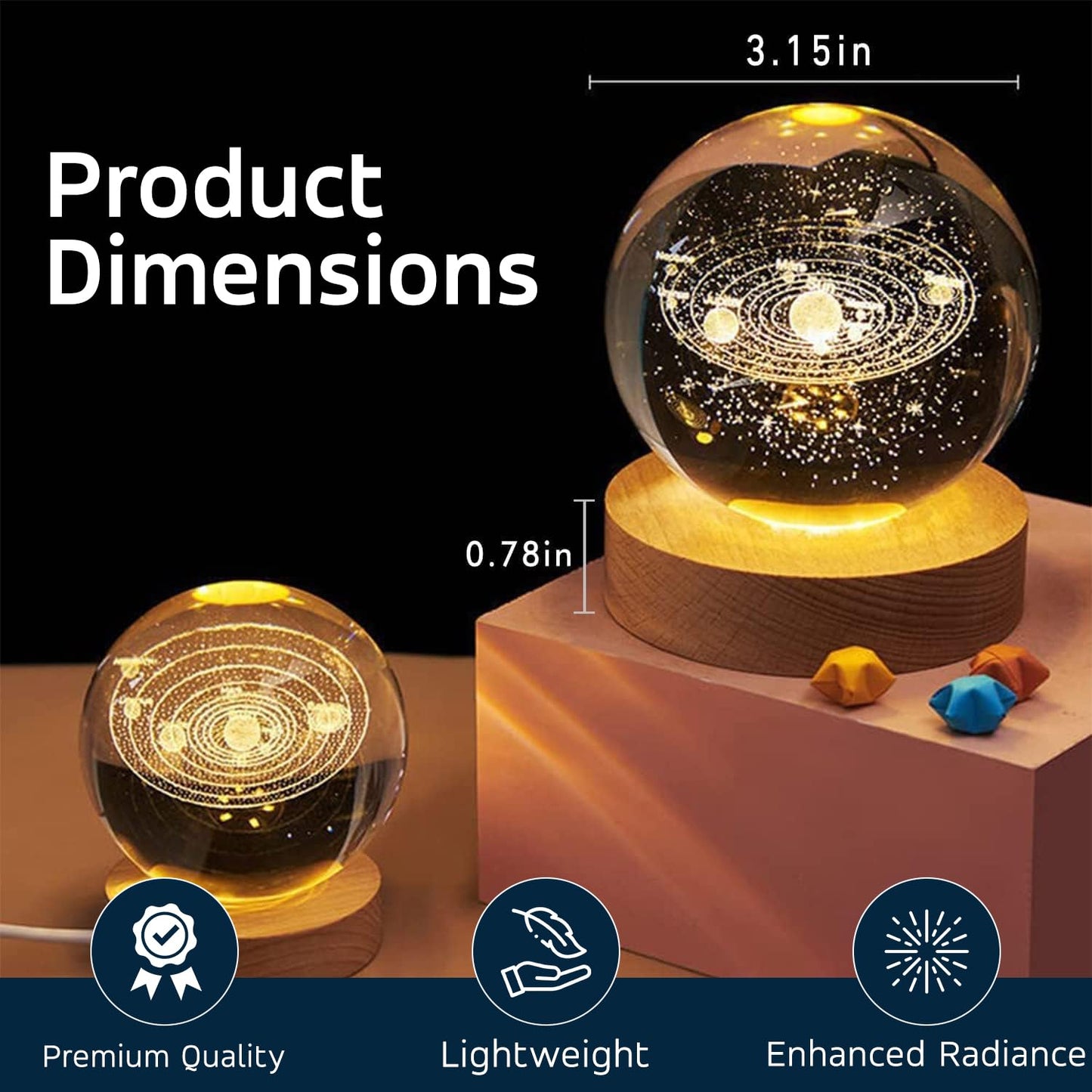 The Home Life 3D Crystal Ball Night Lamp Top Notch Quality