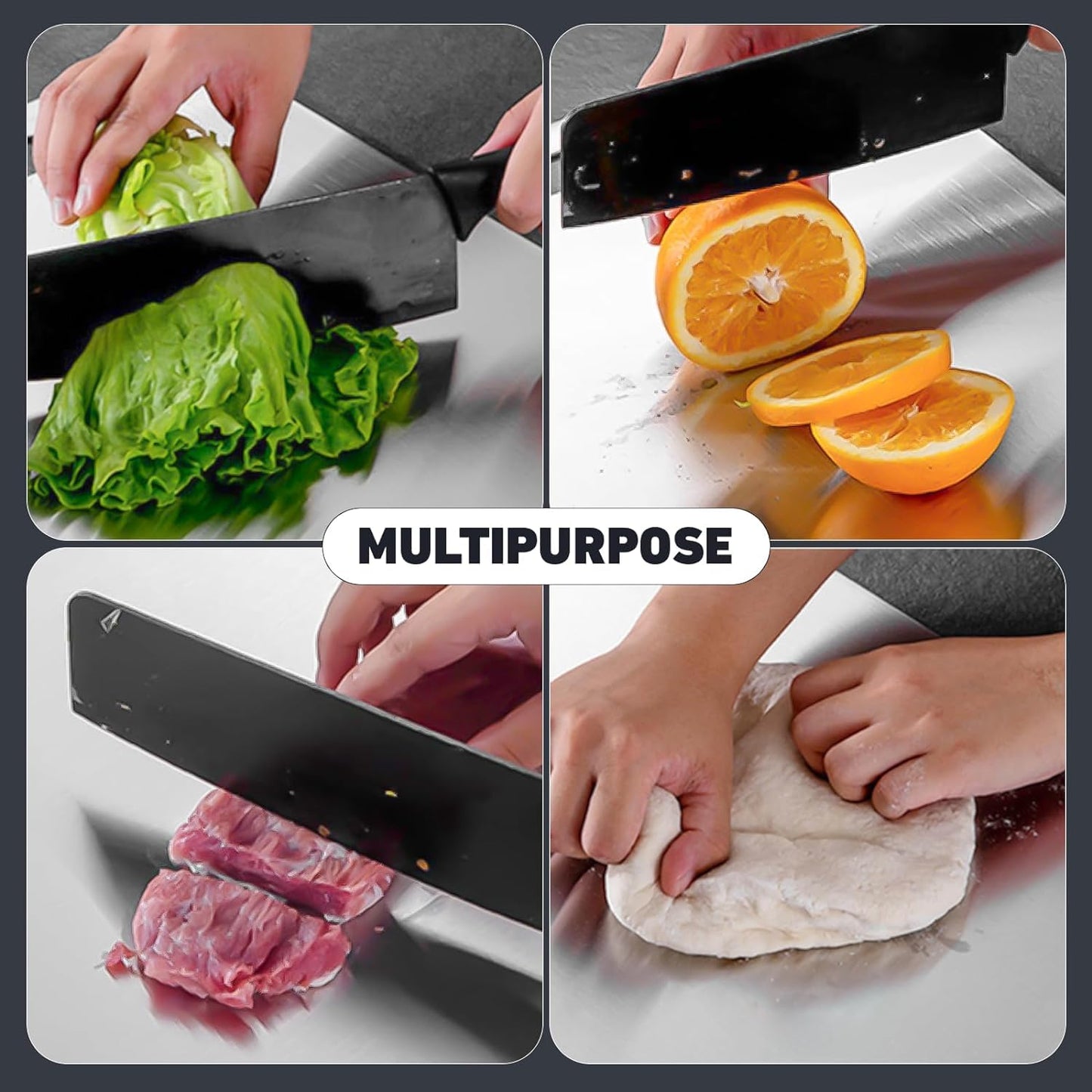 Premium Stainless Steel Kitchen Chopping Board