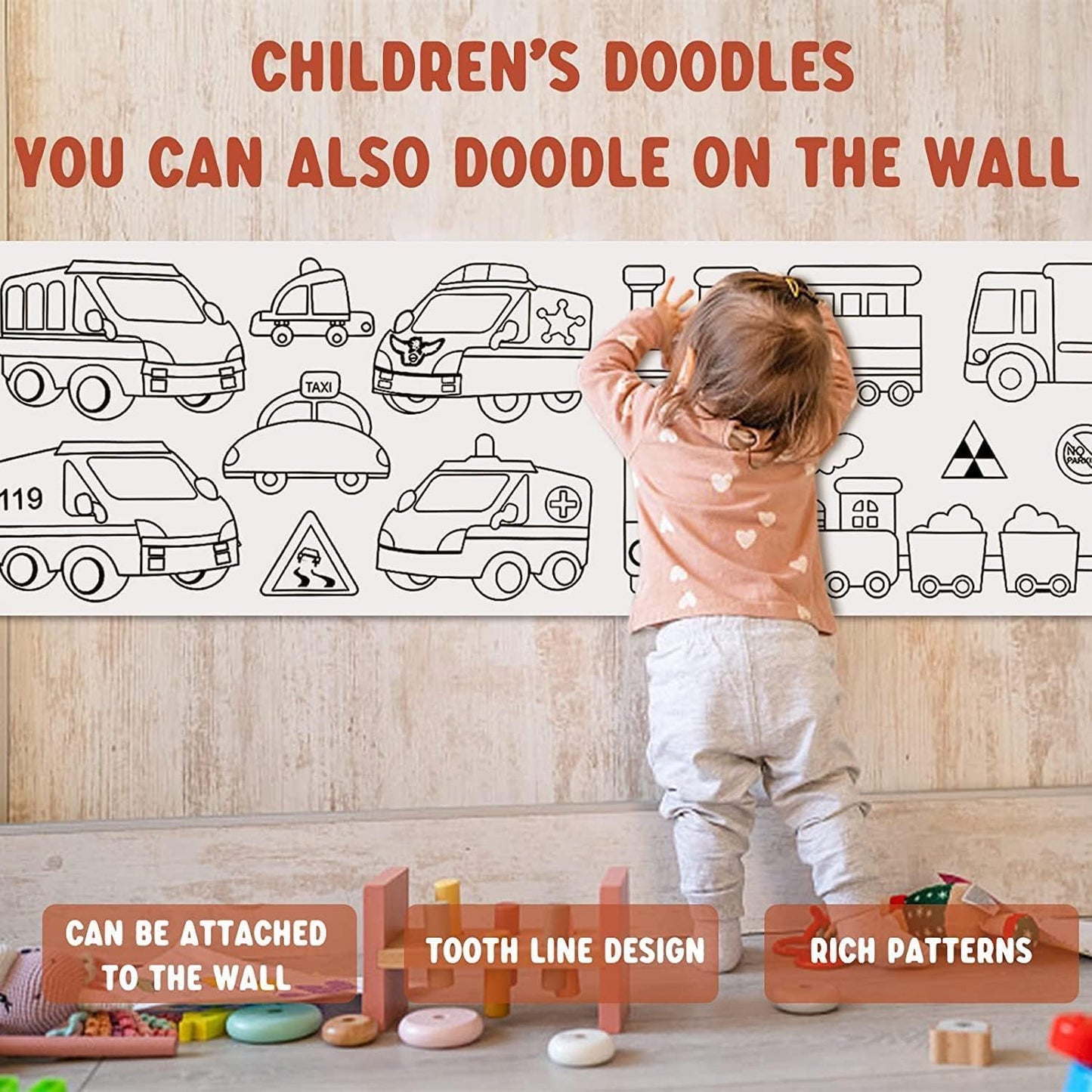 Drawing Paper Roll for Kids 30 X 300 Cm Large Coloring Poster for Toddler Children's