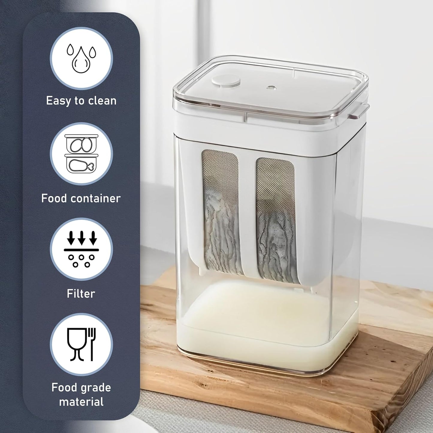 Premium Yogurt Filter with Fine Mesh Strainer