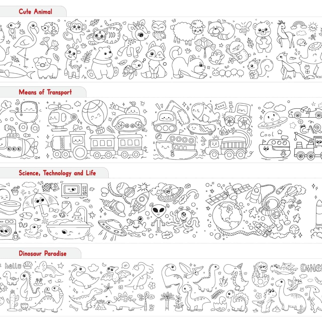 Drawing Paper Roll for Kids 30 X 300 Cm Large Coloring Poster for Toddler Children's