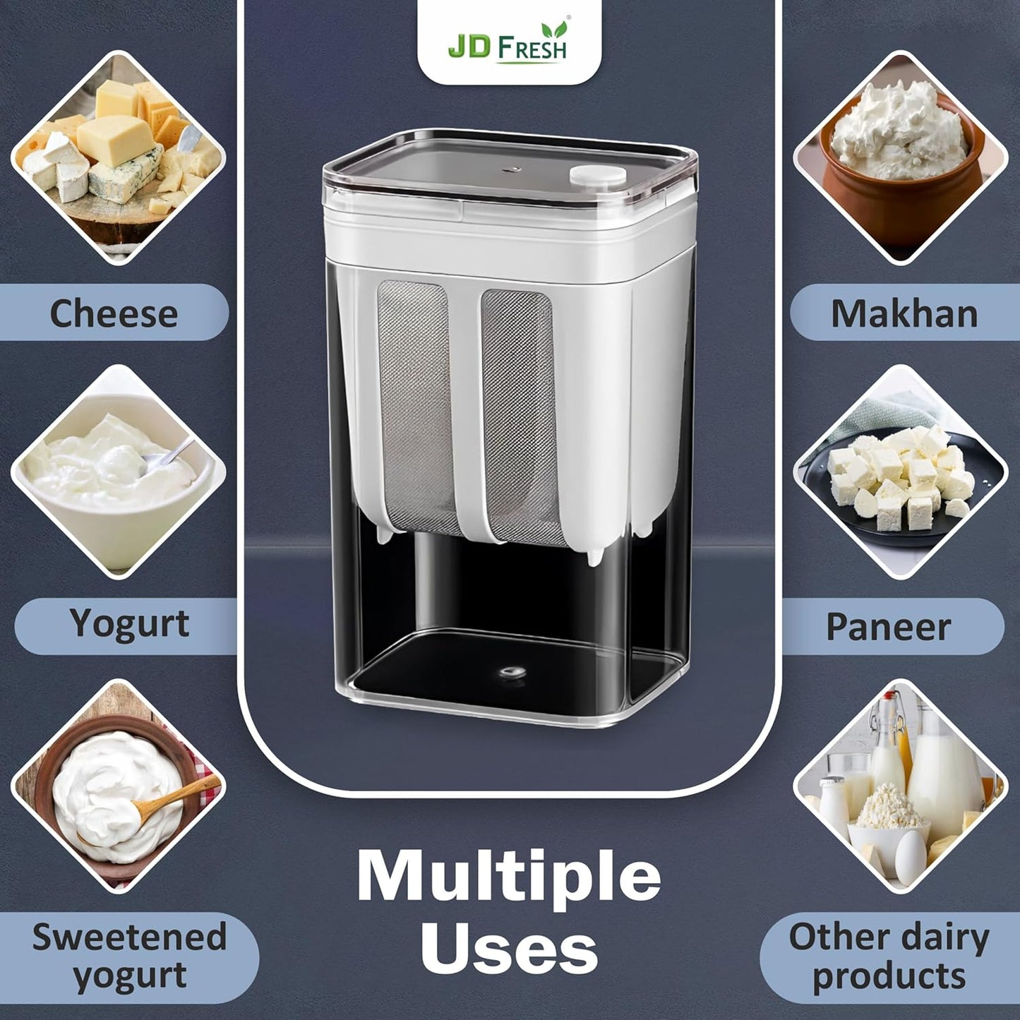 Premium Yogurt Filter with Fine Mesh Strainer